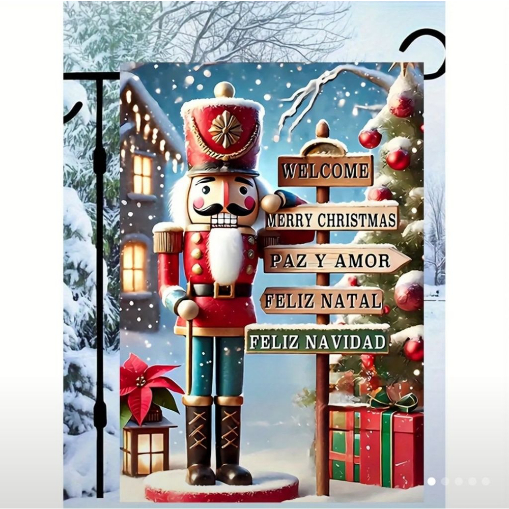 Christmas Nutcracker Decor 47x36cm Red Green